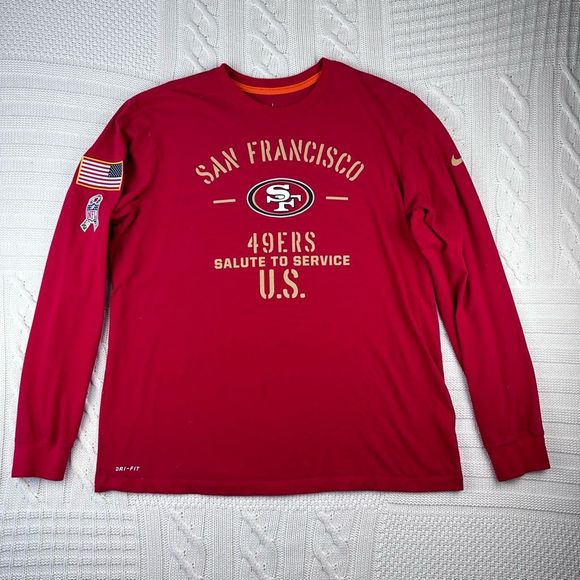 Nike Other - Nike Official NFL San Fransisco 49ers Salute to Service Long Sleeve Tee Size XL